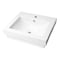 Alfi Brand ALFI brand ABC701 White 24" Rectangular Semi Recessed Ceramic Sink with Faucet Hole ABC701 - alternate 3